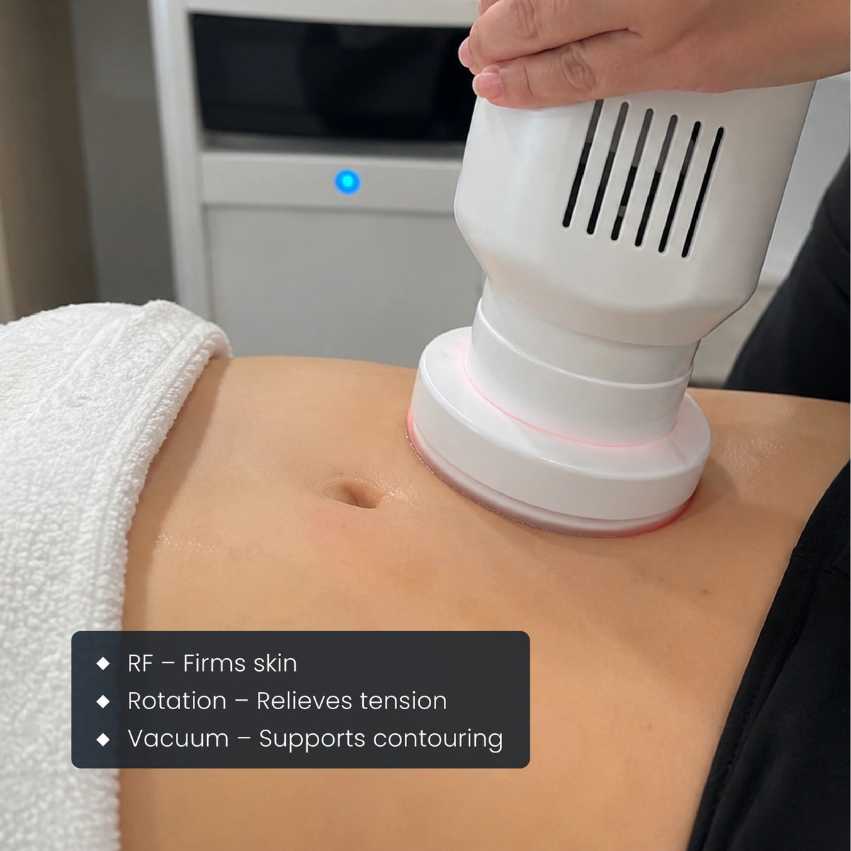 Rotary RF Body Applicator: Firm, Contour & Release