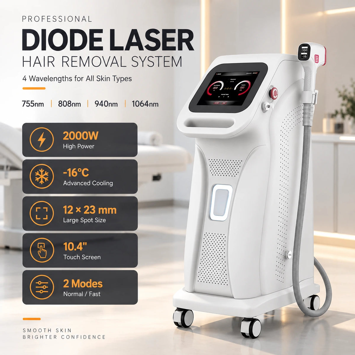 Folris 2000W Diode Hair Removal Laser - detail image 5