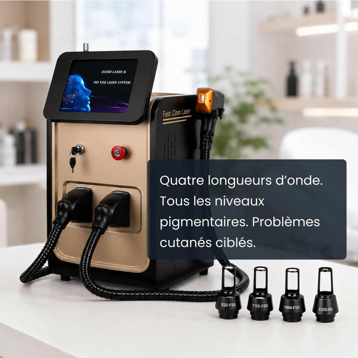Quatre longueurs d'onde pour différentes applications laser