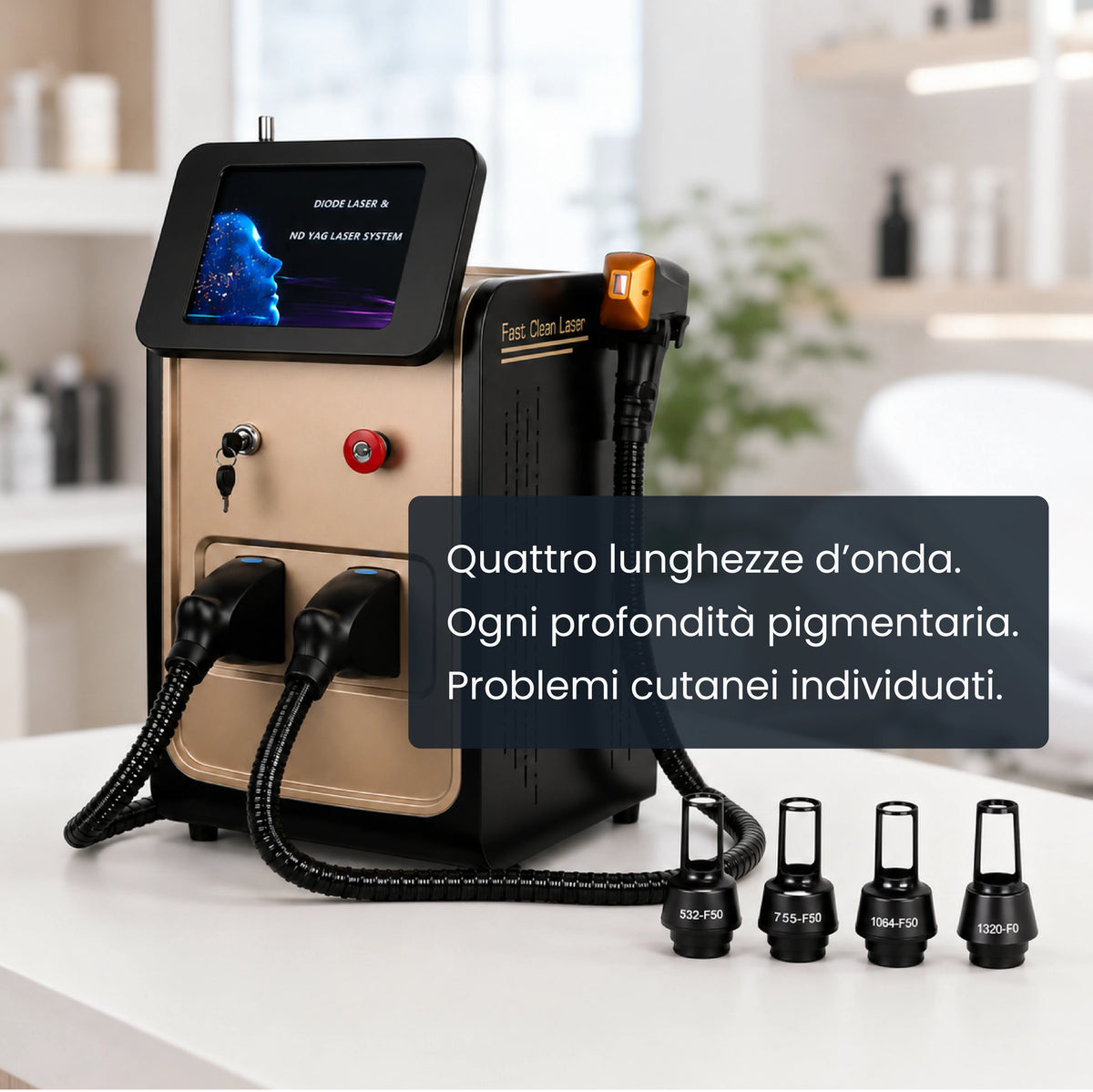 Quattro lunghezze d'onda per diverse applicazioni laser
