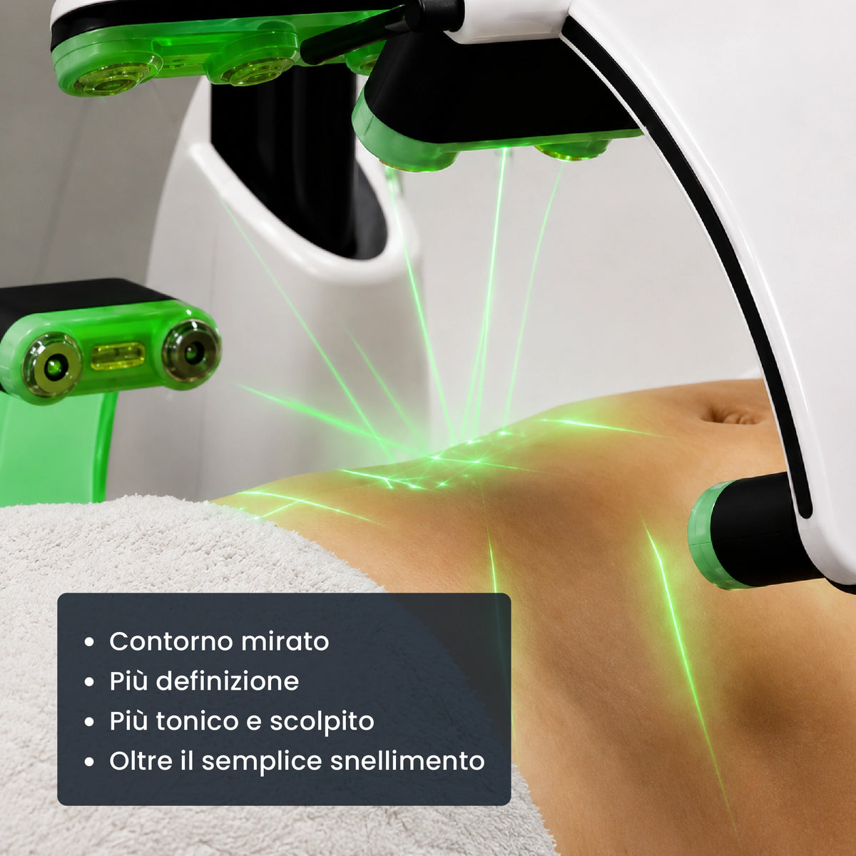 Laser verde a 532 nm con 10 testine per copertura localizzata