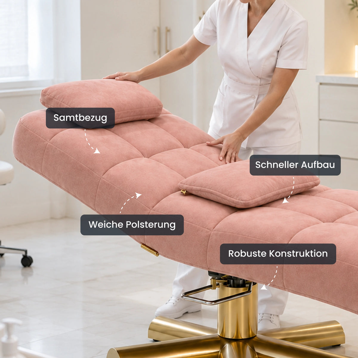 LuxPro Velvet Salon Treatment Bed detail 3 DE