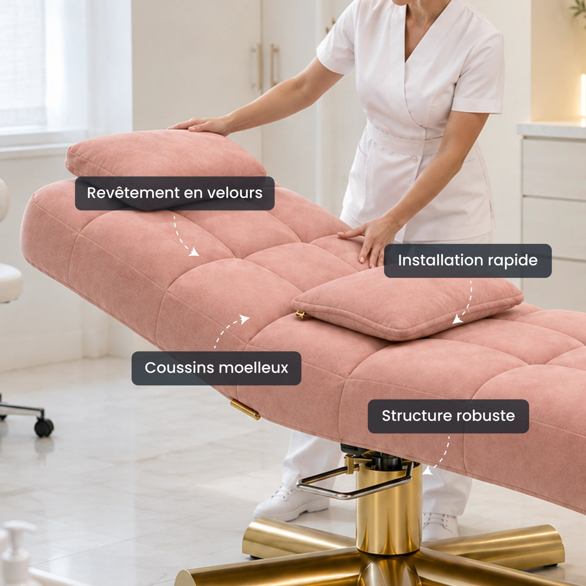 LuxPro Velvet Salon Treatment Bed detail 3 FR
