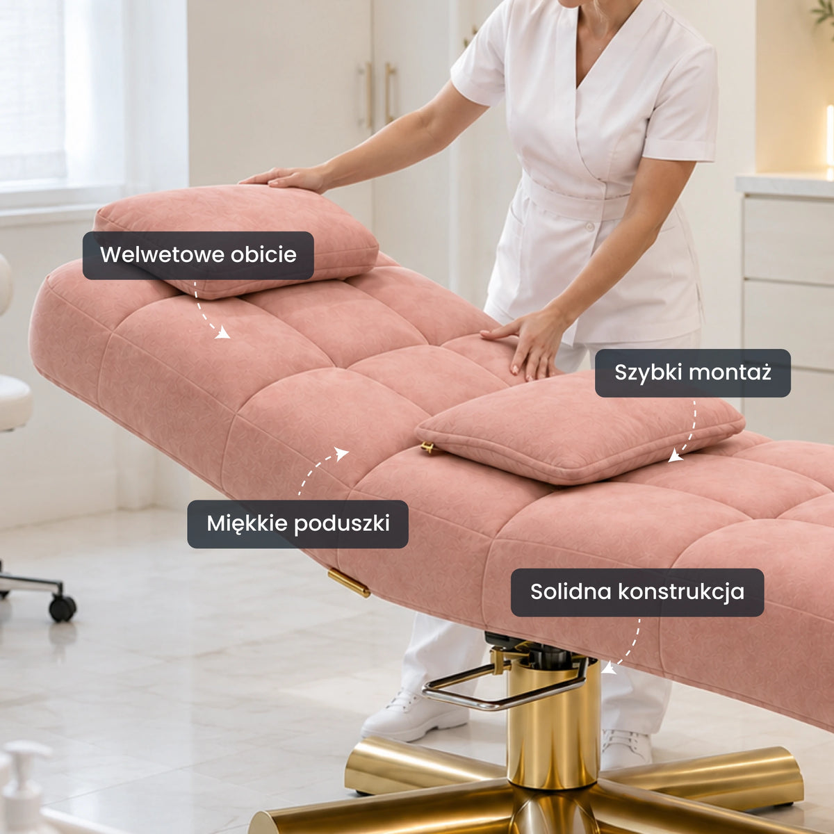 LuxPro Velvet Salon Treatment Bed detail 3 PL