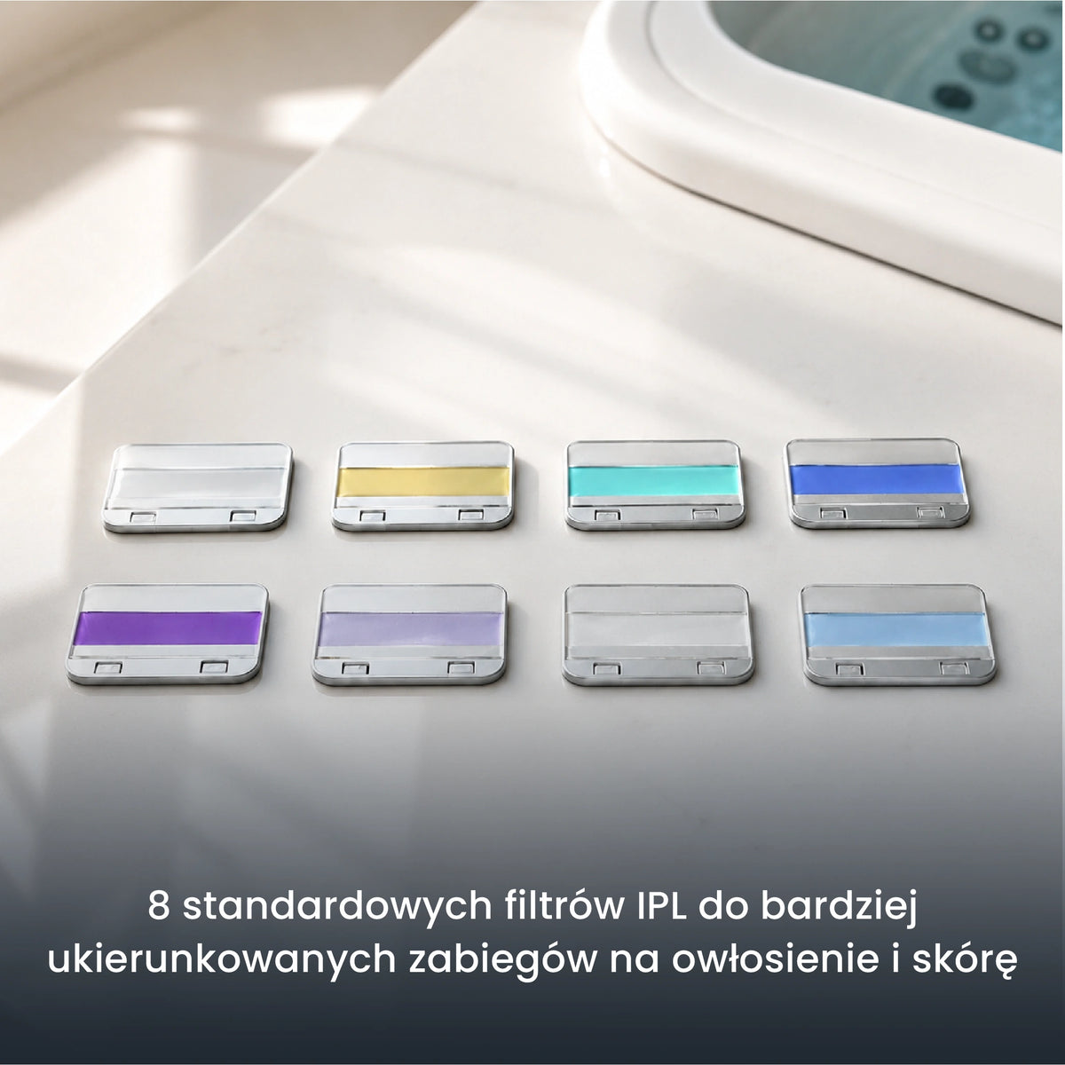 8 standardowych filtrów IPL do wybranych problemów skóry i owłosienia