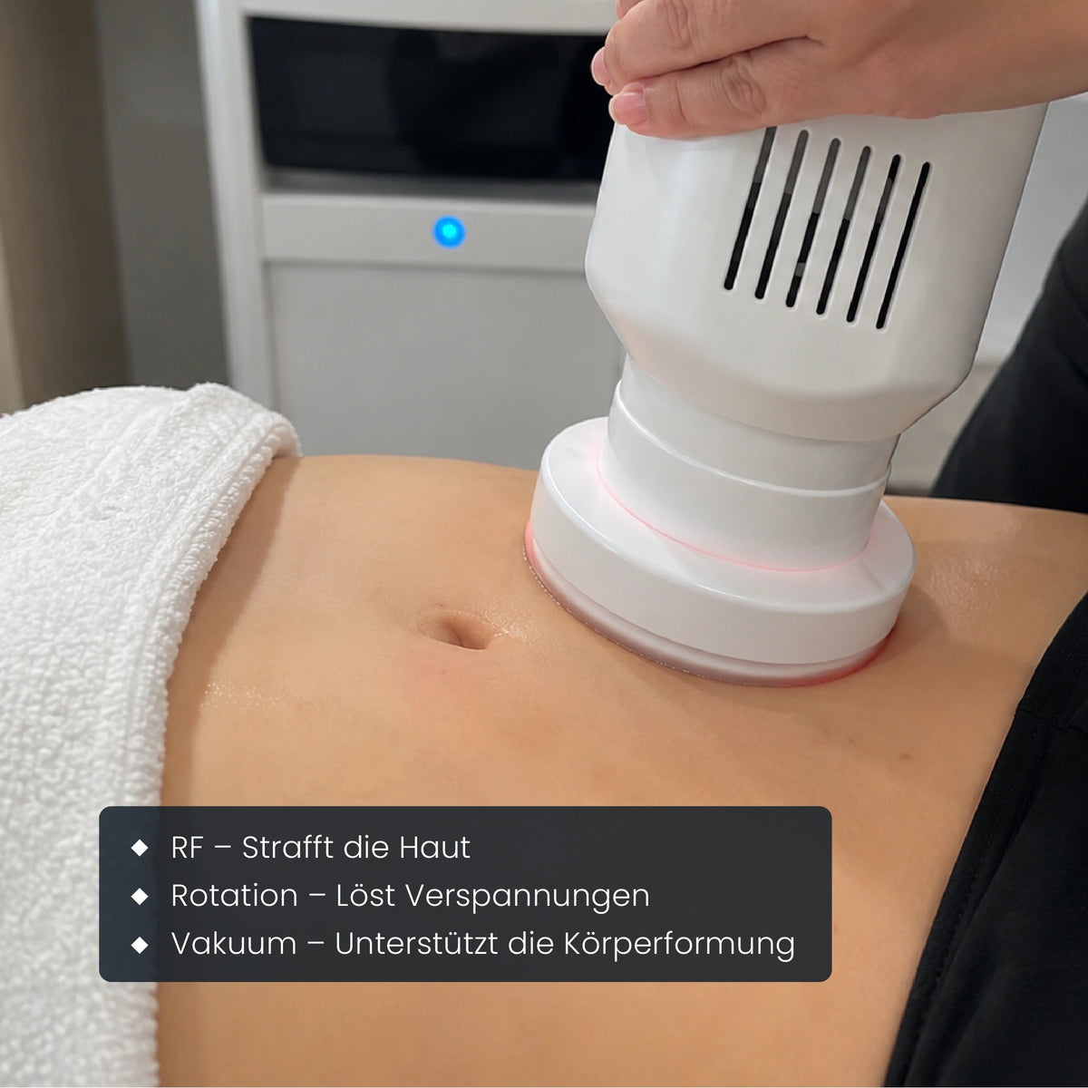 Rotierender RF-Körperapplikator: festigen, konturieren und lösen