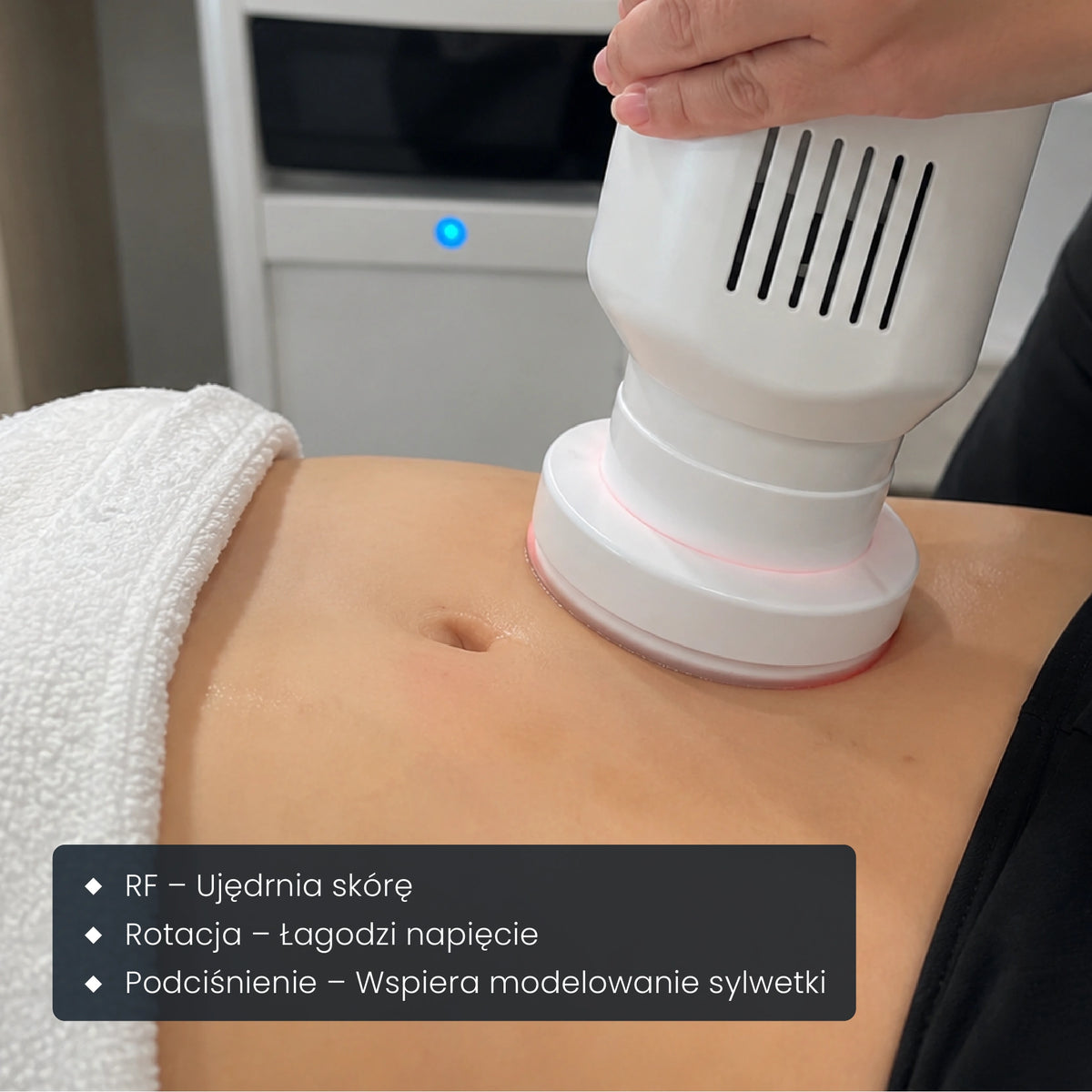 Obrotowy aplikator RF do ciała: ujędrnianie, modelowanie i rozluźnianie
