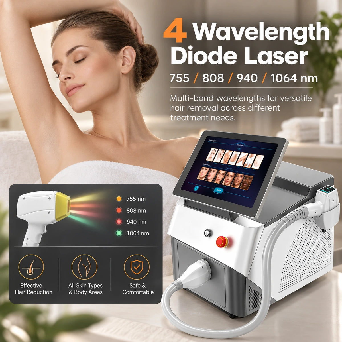 Silren 4-Wave Diode Hair Removal Laser - detail image 1
