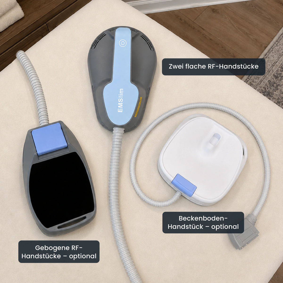 Zwei flache RF-Handstücke