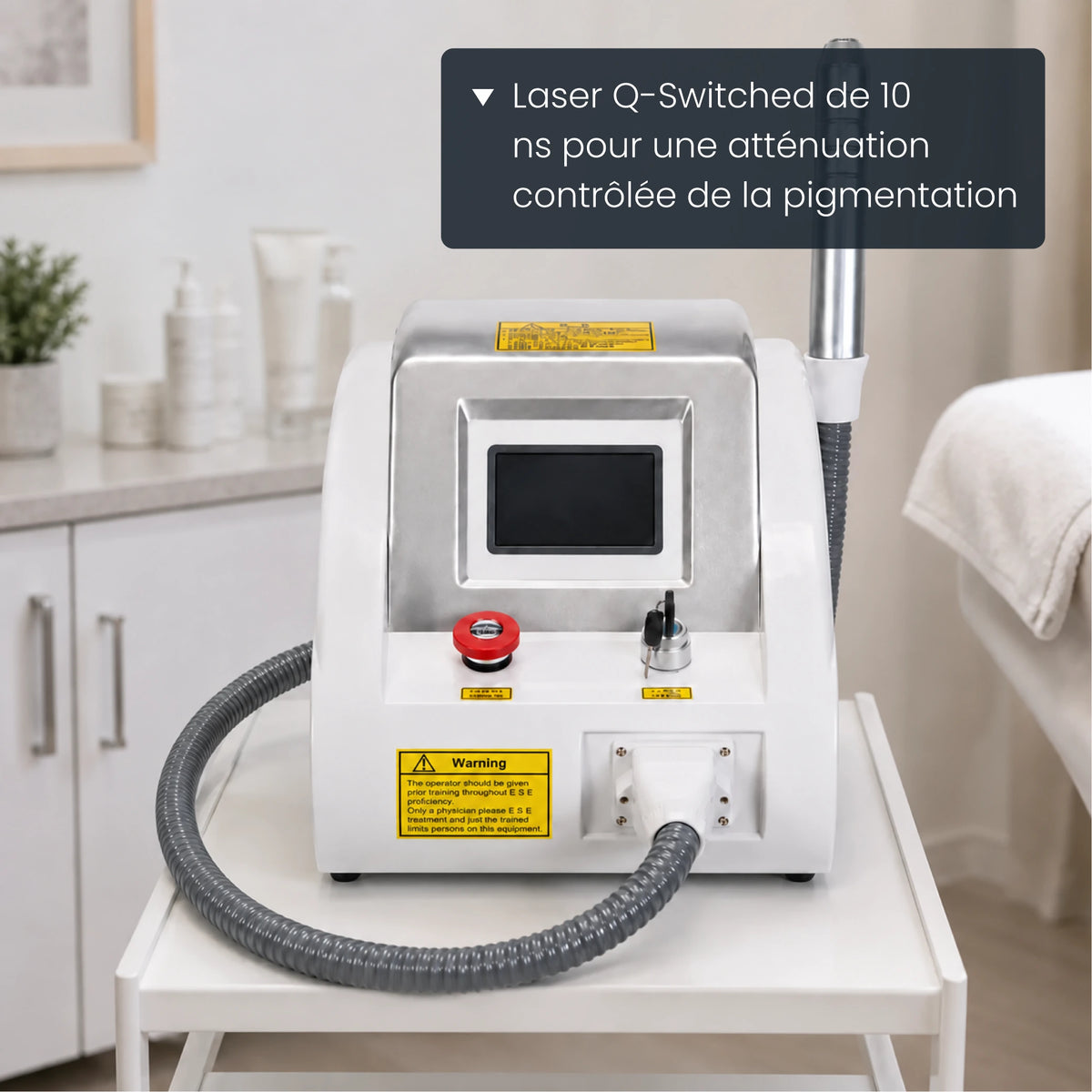 Laser Q-switched haut de gamme de 10 ns pour une atténuation maîtrisée des pigments