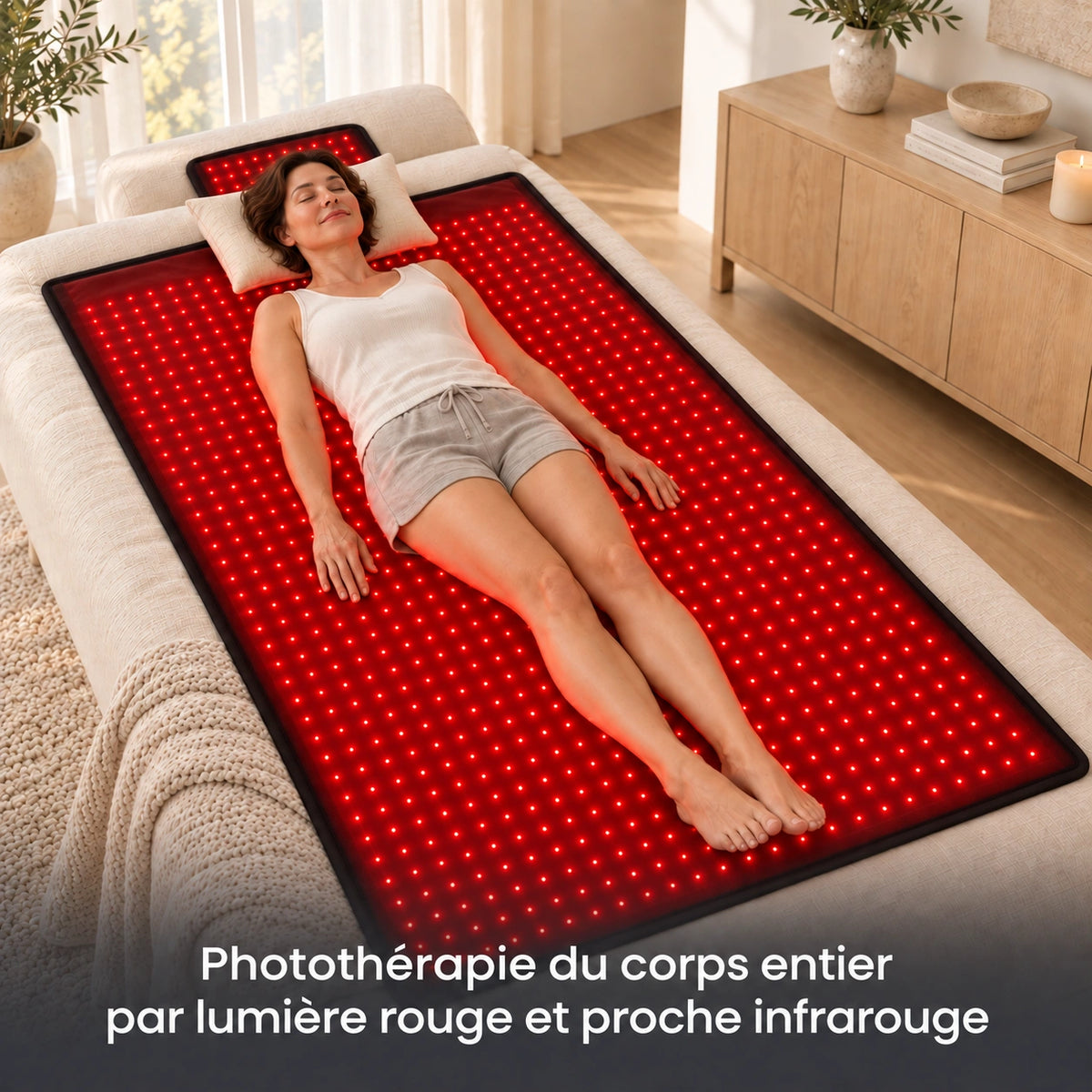 Radyvra Extra-Wide Full-Body Red Light Therapy Mat detail 1 FR