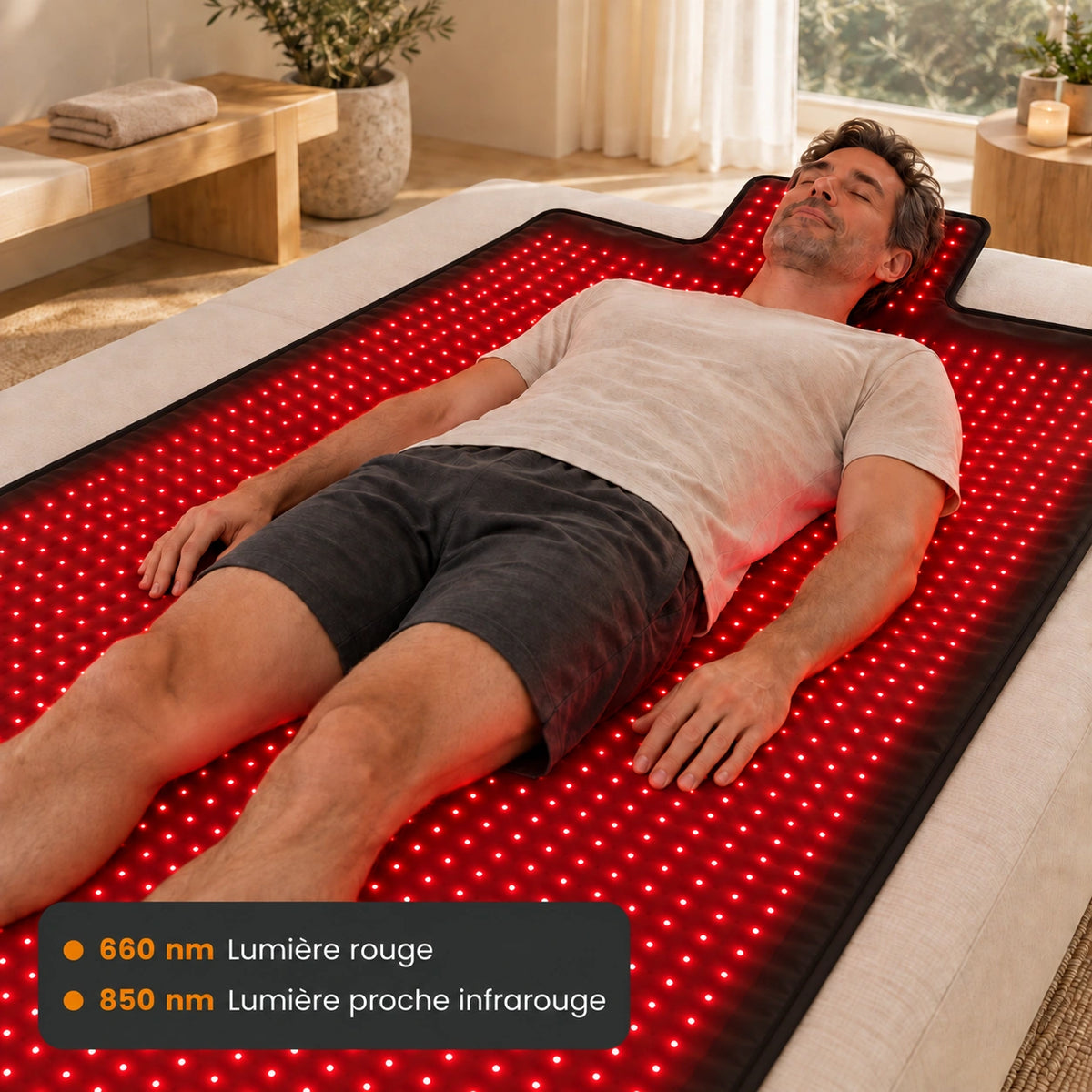 Radyvra Extra-Wide Full-Body Red Light Therapy Mat detail 2 FR