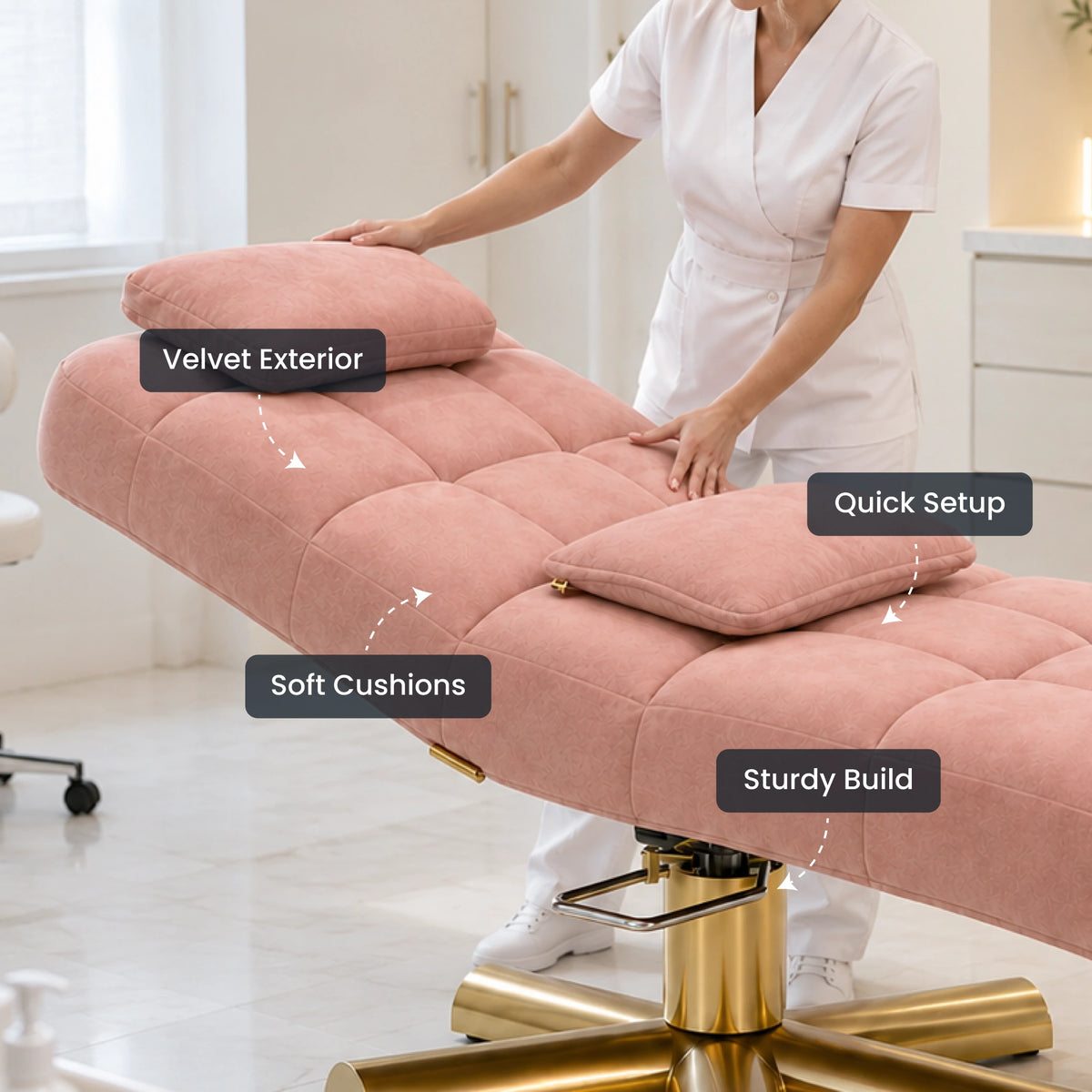 LuxPro Velvet Salon Treatment Bed detail 3 EN